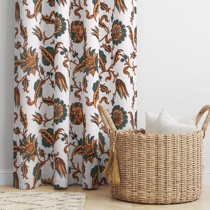 Cotton Ethnic motifs Printed Curtains - Set of 2 - 7X4 feet