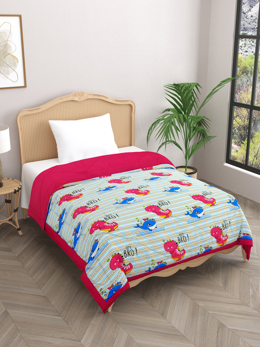 Kids Print Reversible Comforter - 60X90 Inches