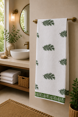 Hand Block Printed Honey Comb Cotton Bath Towel