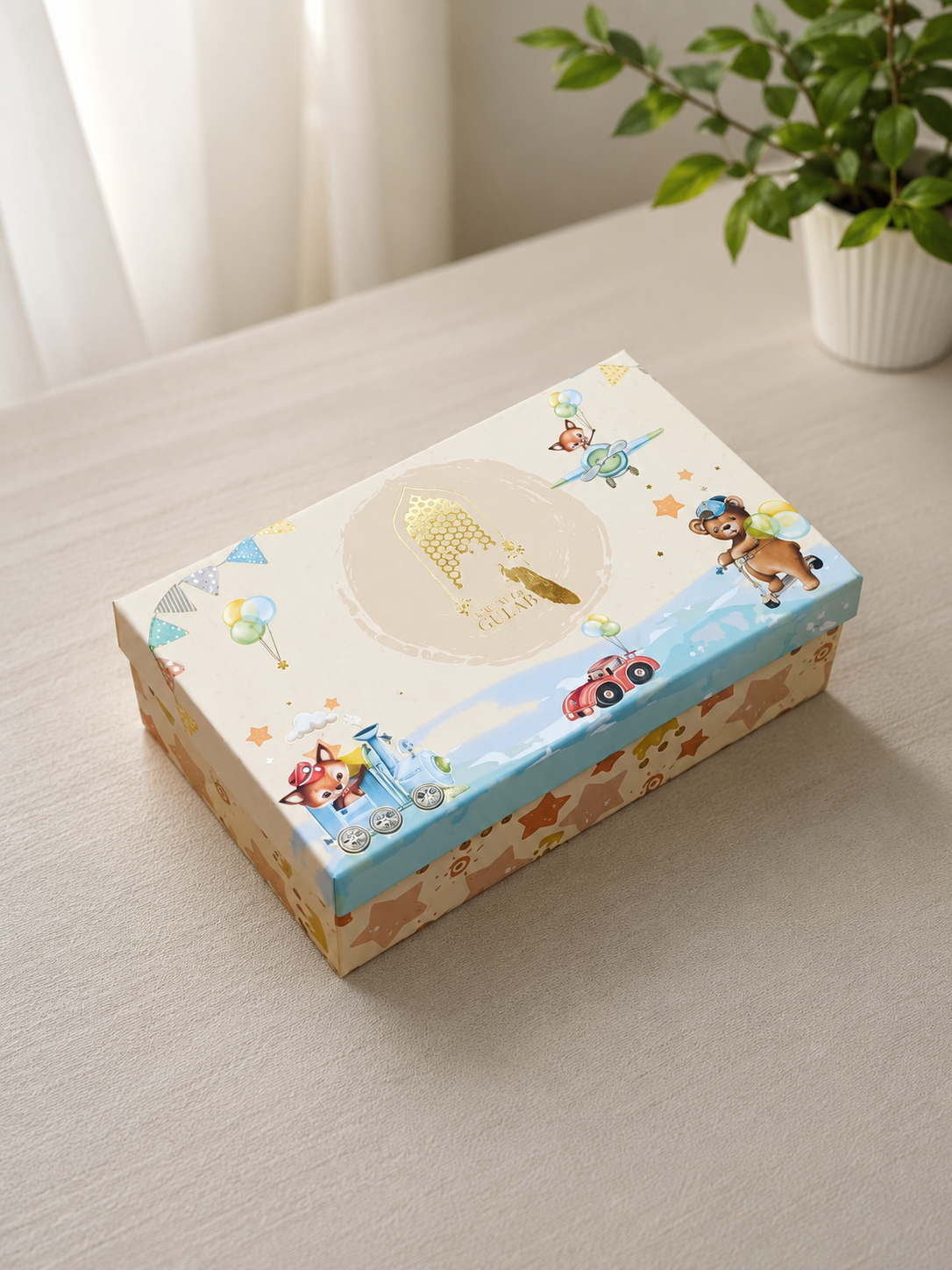 Kids Gift Set - Handblock Printed Towels - 1 Bath + 2 Hand Towels