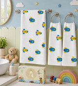 Kids Gift Set - Handblock Printed Towels - 1 Bath + 2 Hand Towels