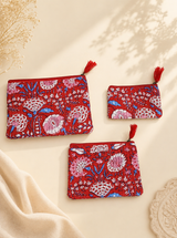 Set of 3 cosmetic Flat pouches