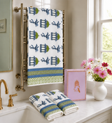 Diwali Gift Box - Handblock Printed Towels - 1 Bath + 2 Hand Towels
