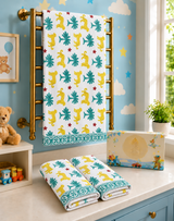 Diwali Kids Gift Box - Handblock Printed Towels - 1 Bath + 2 Hand Towels