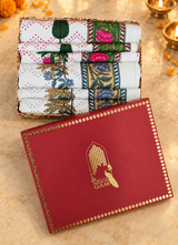 His & Her Towel Gift Set - Handblock Printed Towels - 2 Bath + 4 Hand Towels in 2 designs