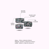 Set of 3 cosmetic bag/pouches with waterproof lining