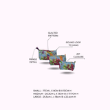 Set of 3 cosmetic bag/pouches with waterproof lining