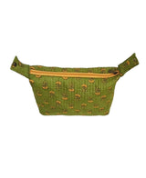 Quilted Block Printed Hobo Pouch with Zip closure and Snap Button