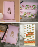 Gift Set - Handblock Printed Towels - 1 Bath + 2 Hand Towels