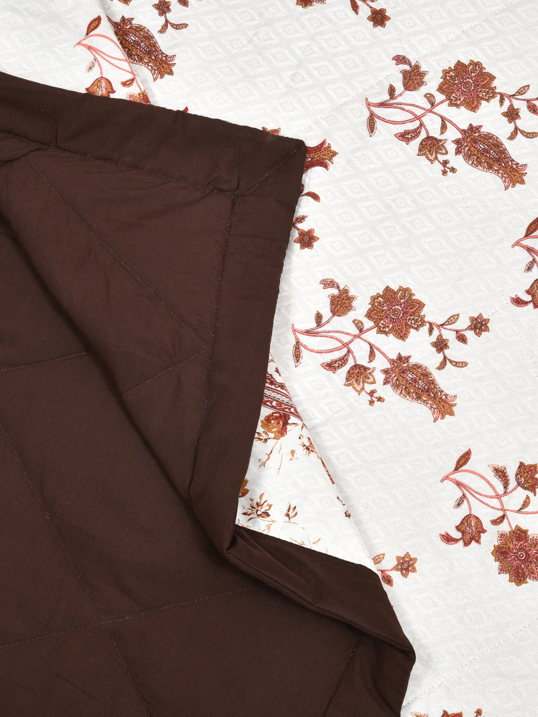 Floral Print Double Bed Cotton Reversible Comforter