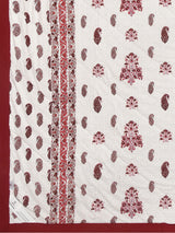 Floral Print Double Bed Cotton Reversible Comforter