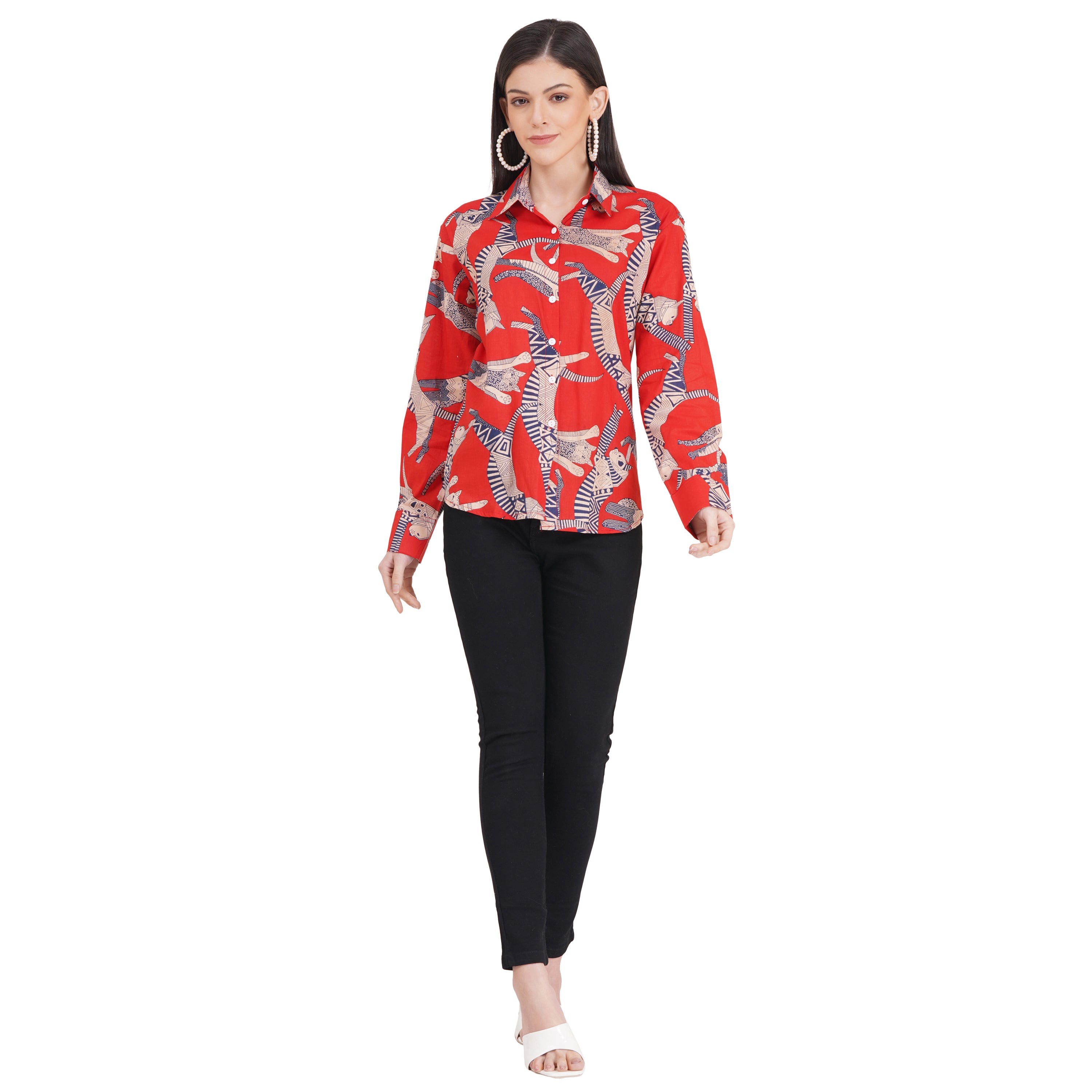 Women's Shirts Full Sleeves 100% Cotton