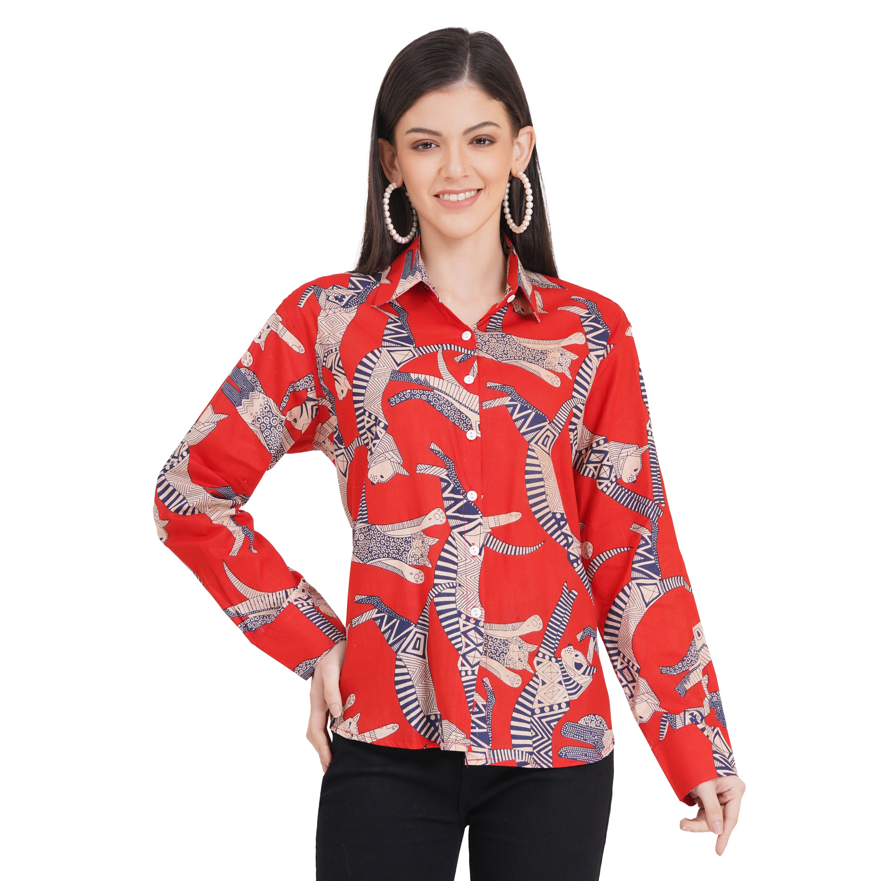 Women's Shirts Full Sleeves 100% Cotton