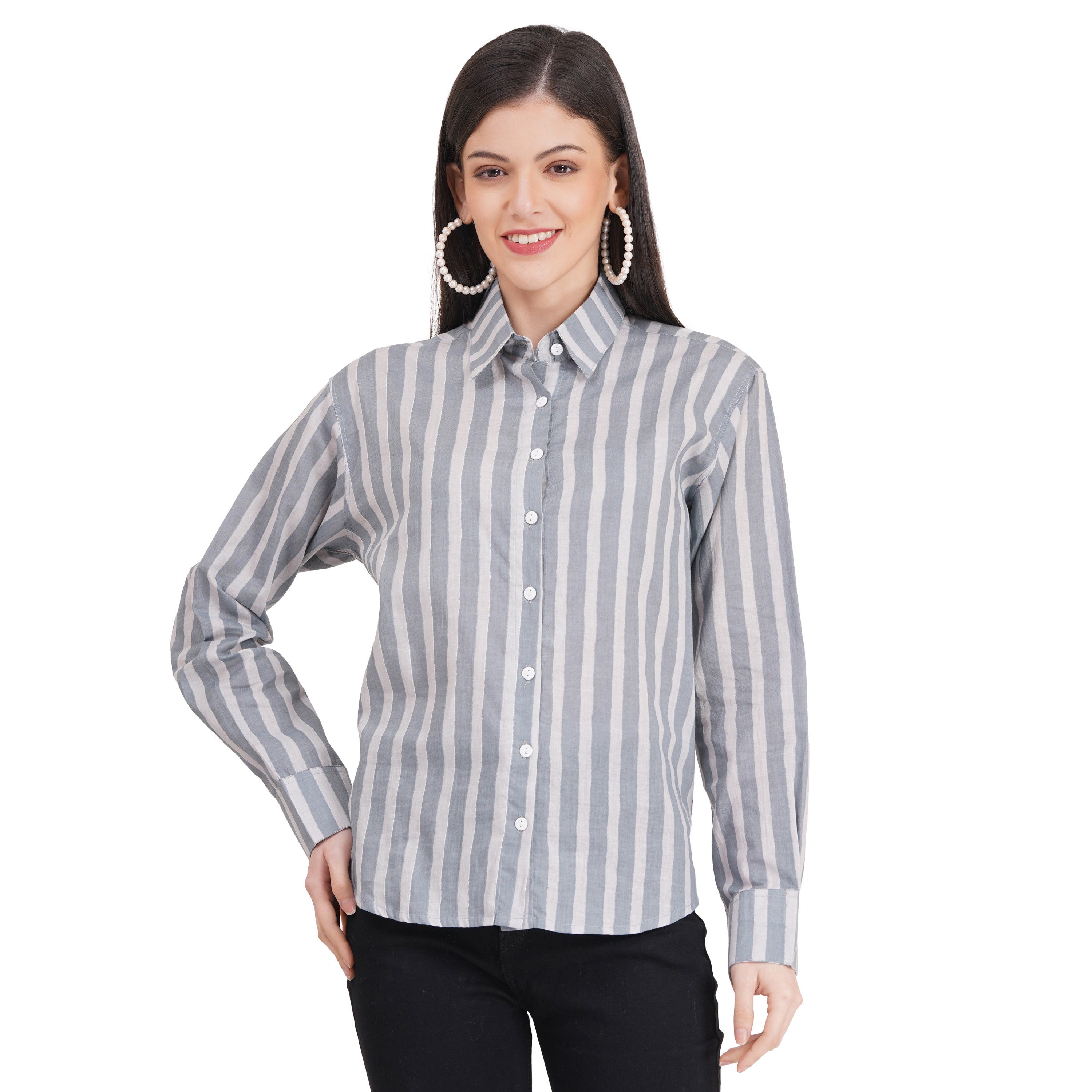 Women's Shirts Full Sleeves 100% Cotton