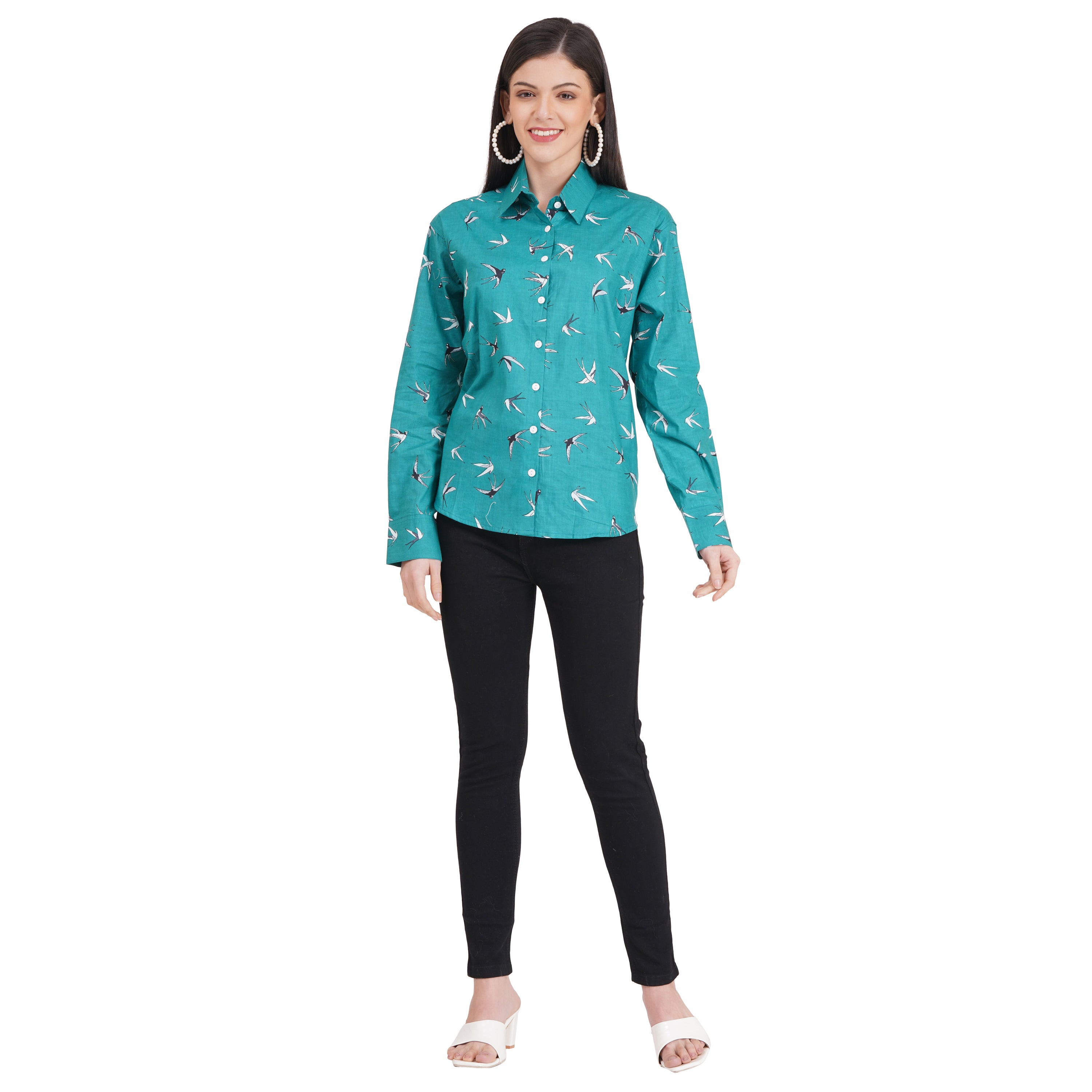 Women's Shirts Full Sleeves 100% Cotton