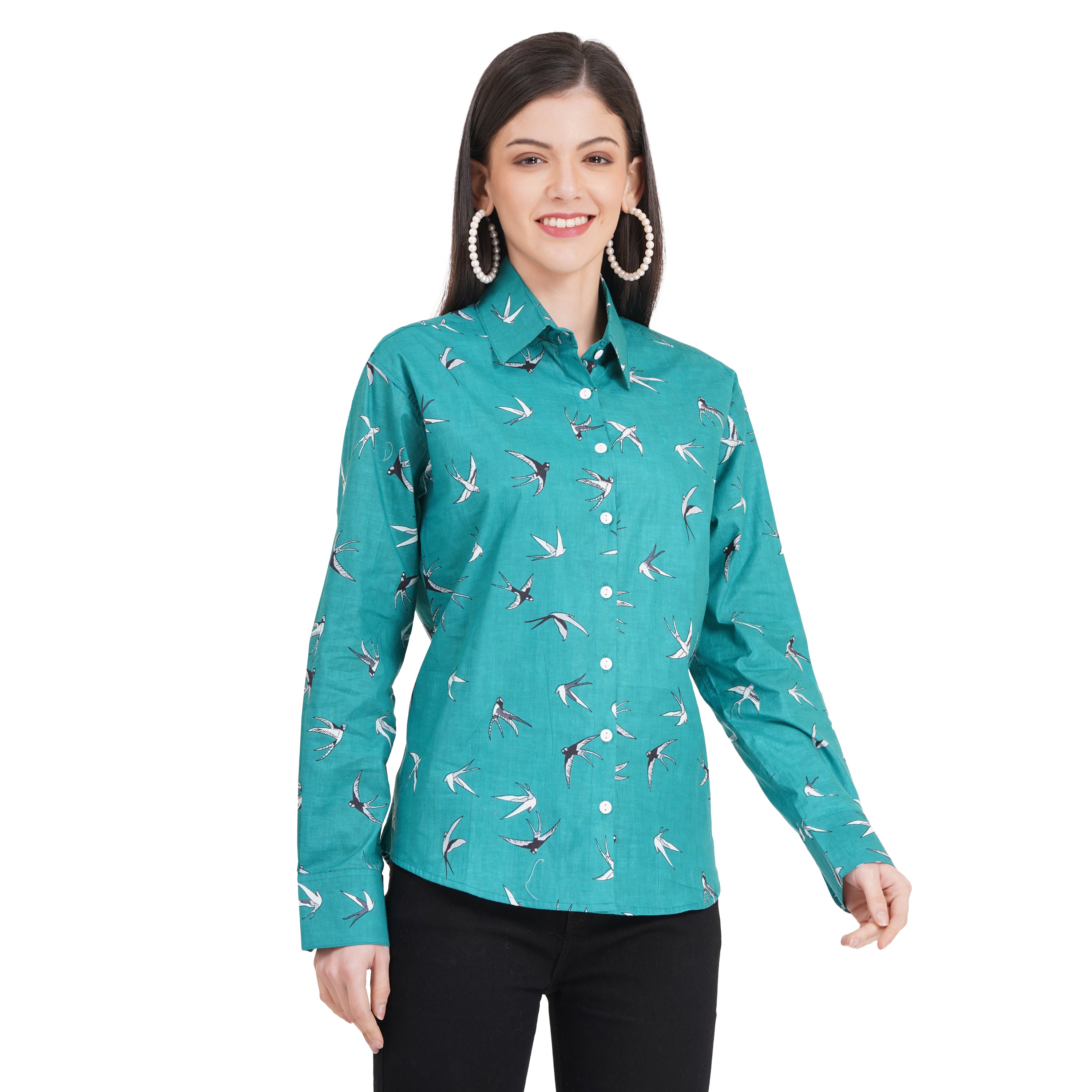 Women's Shirts Full Sleeves 100% Cotton