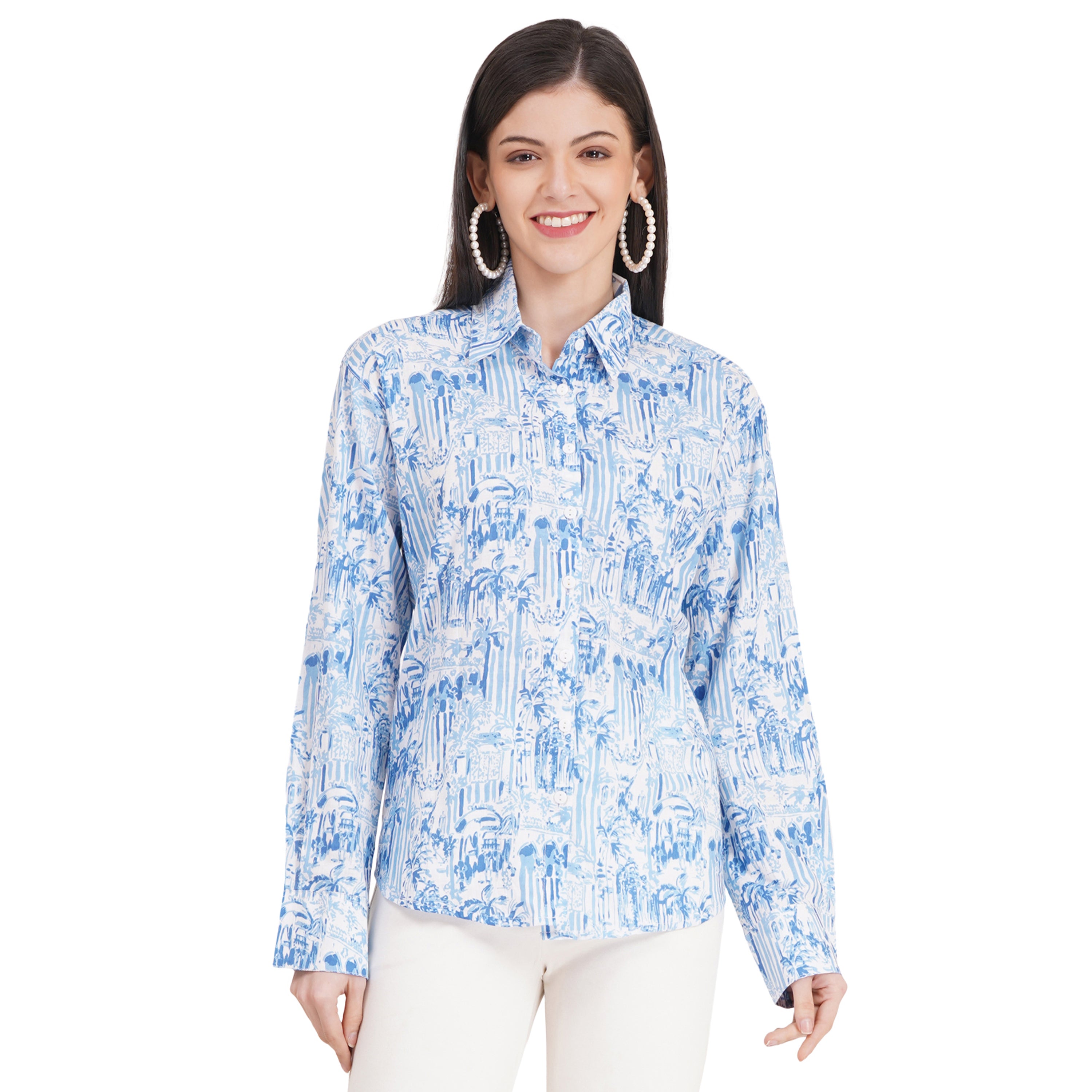 Women's Shirts Full Sleeves 100% Cotton