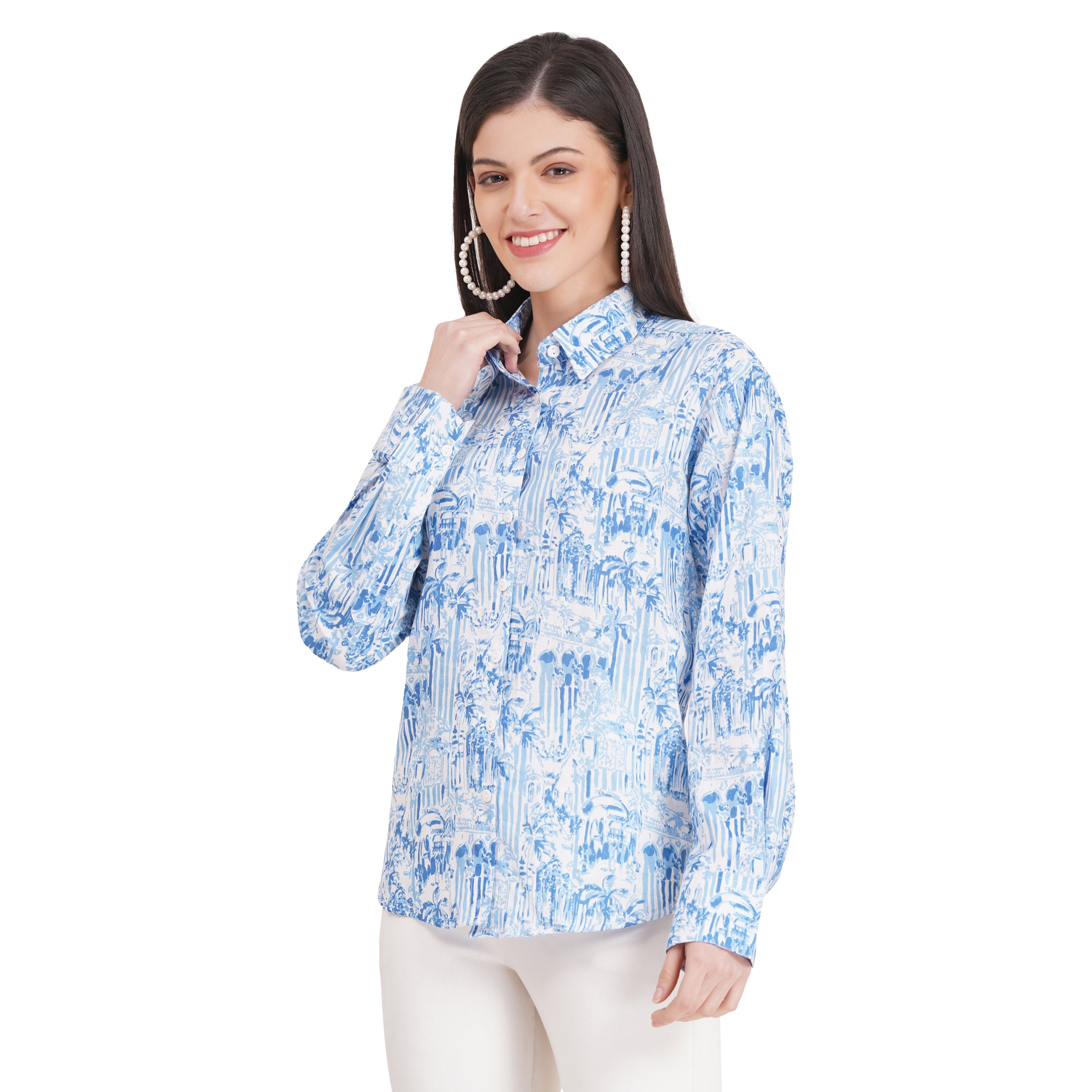 Women's Shirts Full Sleeves 100% Cotton