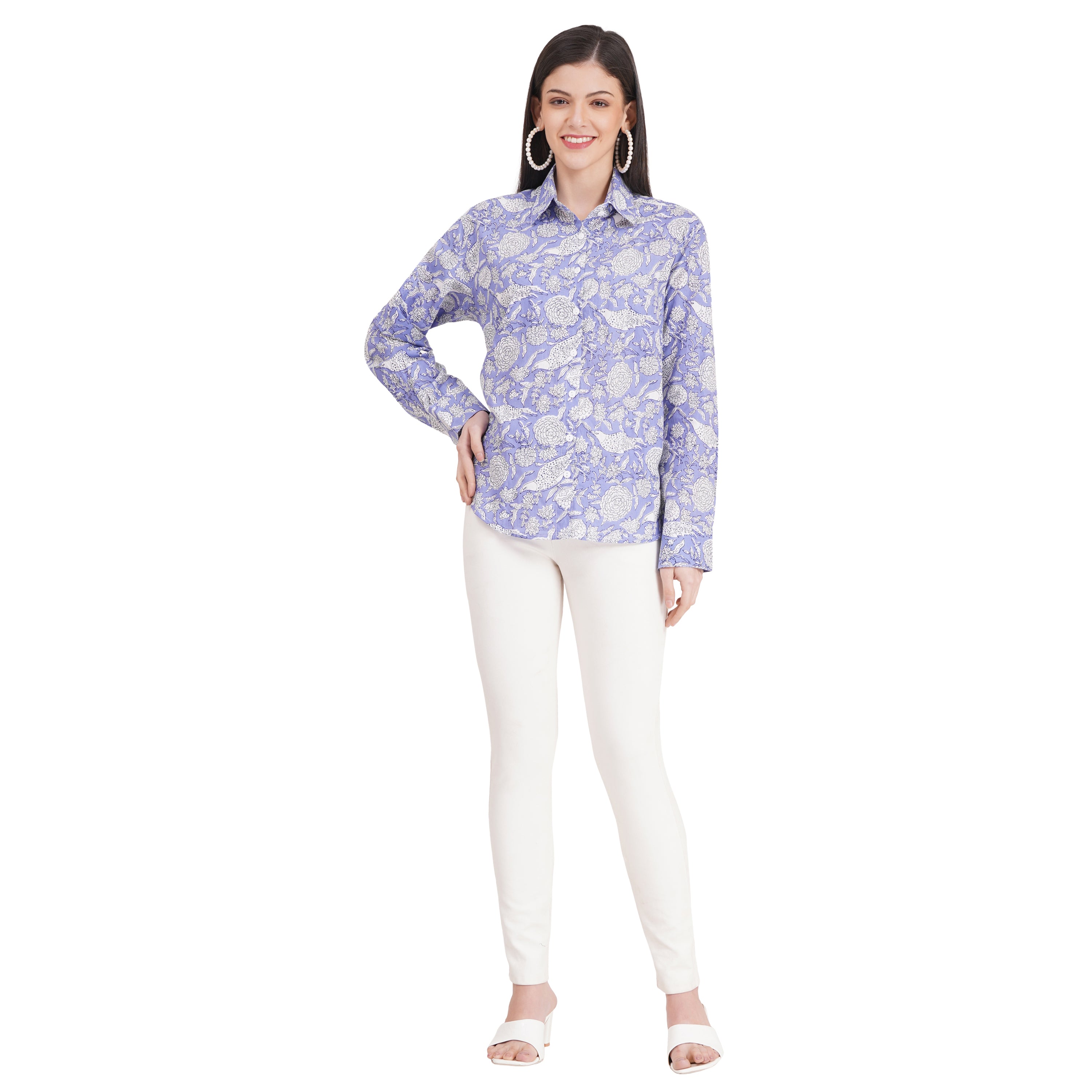 Women's Shirts Full Sleeves 100% Cotton