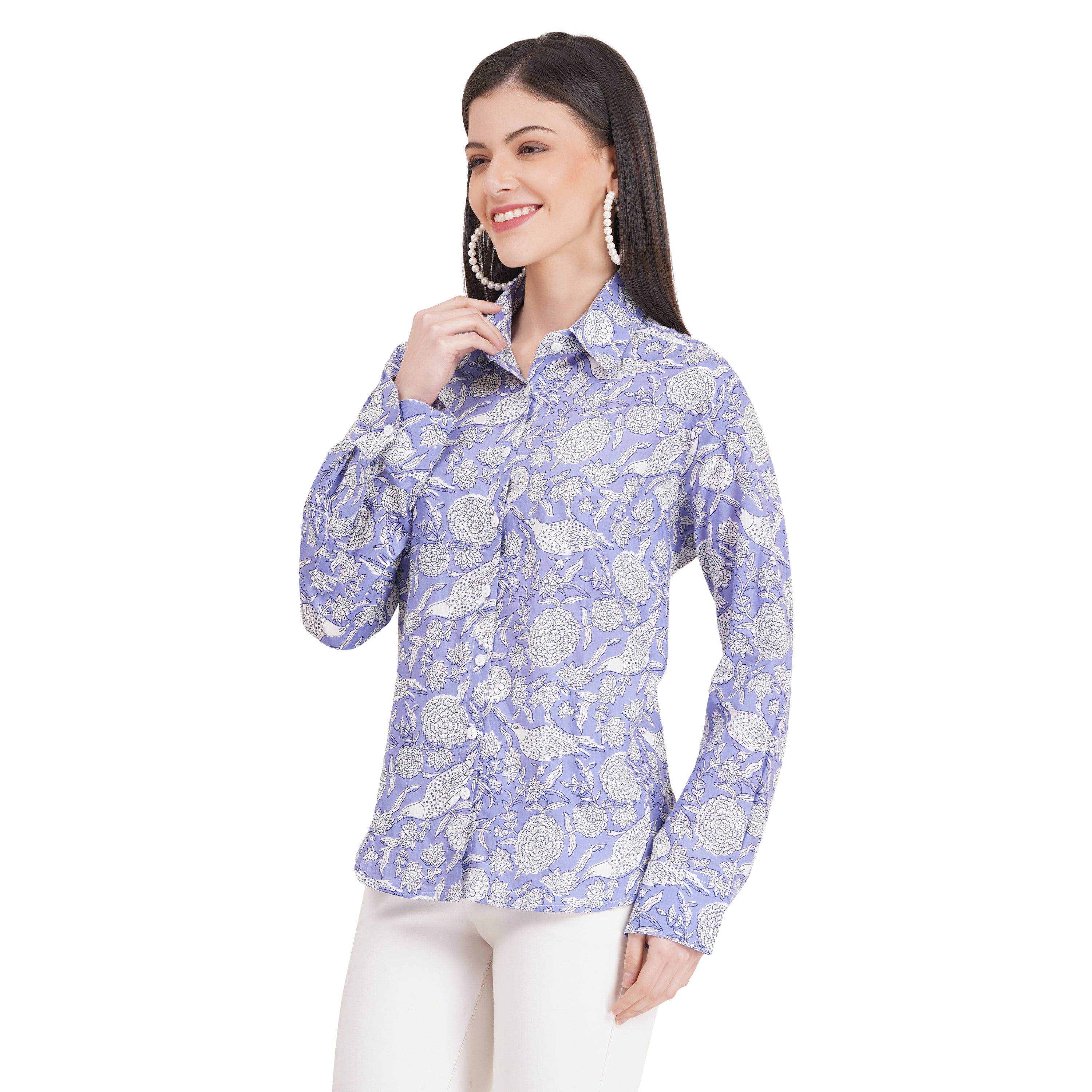Women's Shirts Full Sleeves 100% Cotton