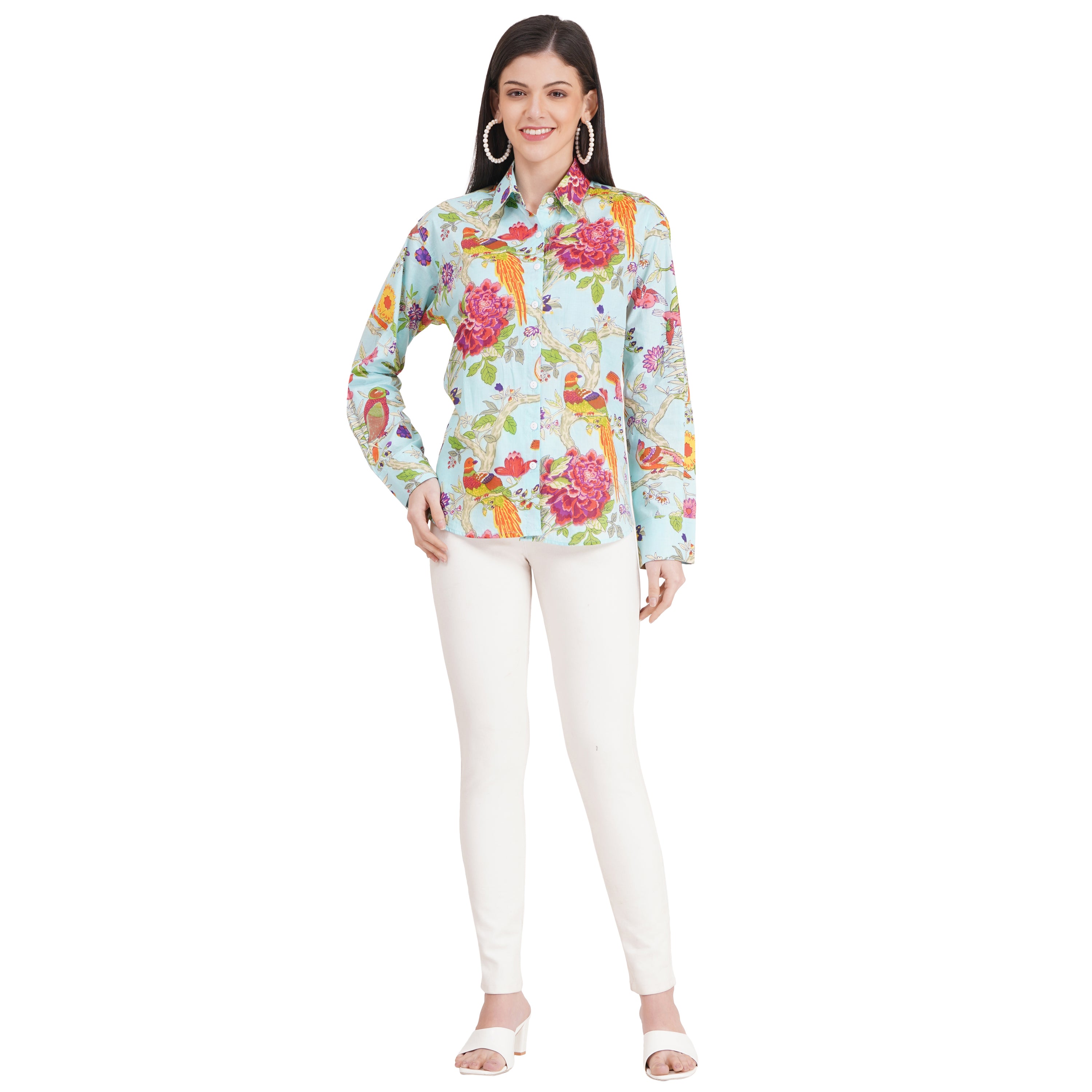 Women's Shirts Full Sleeves 100% Cotton