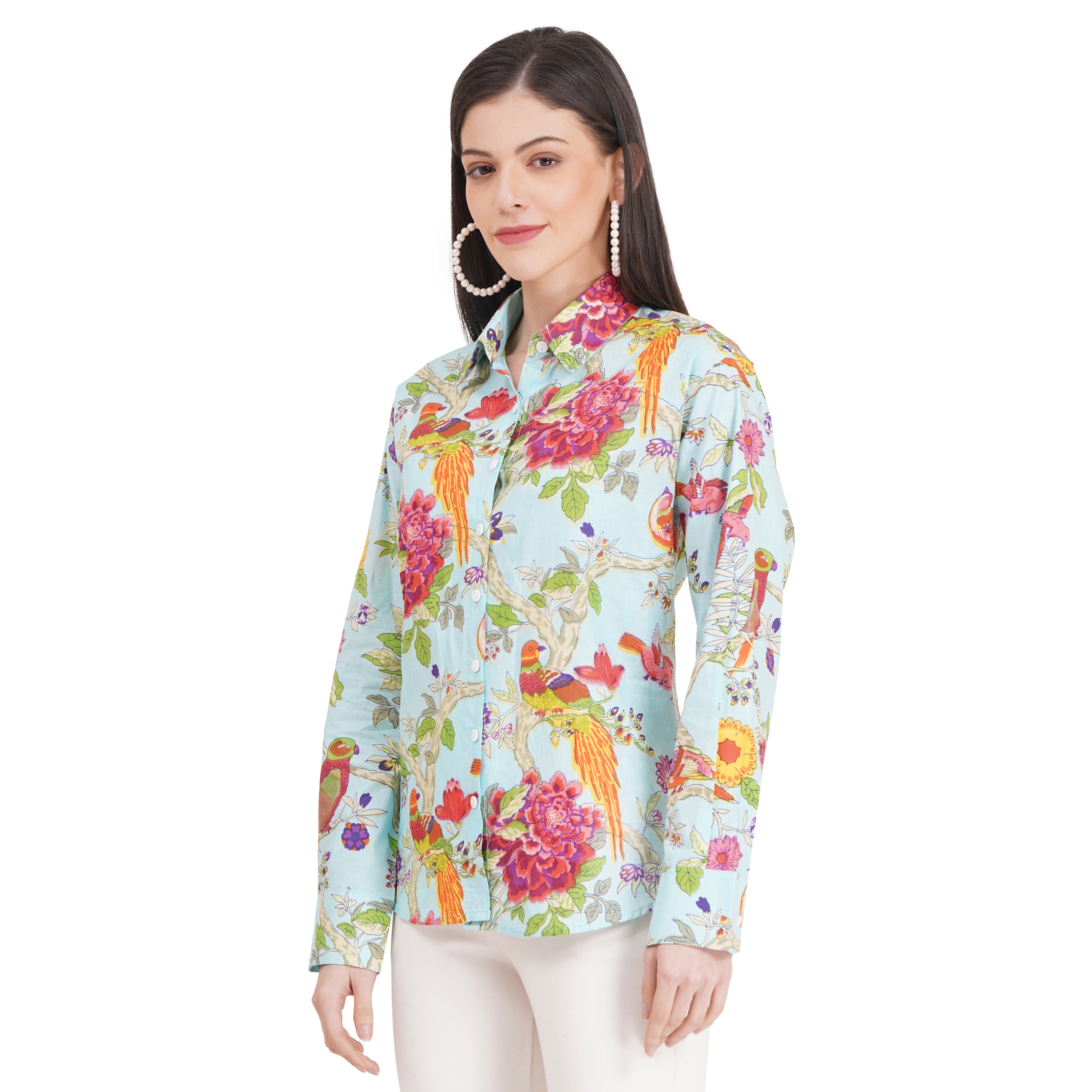 Women's Shirts Full Sleeves 100% Cotton