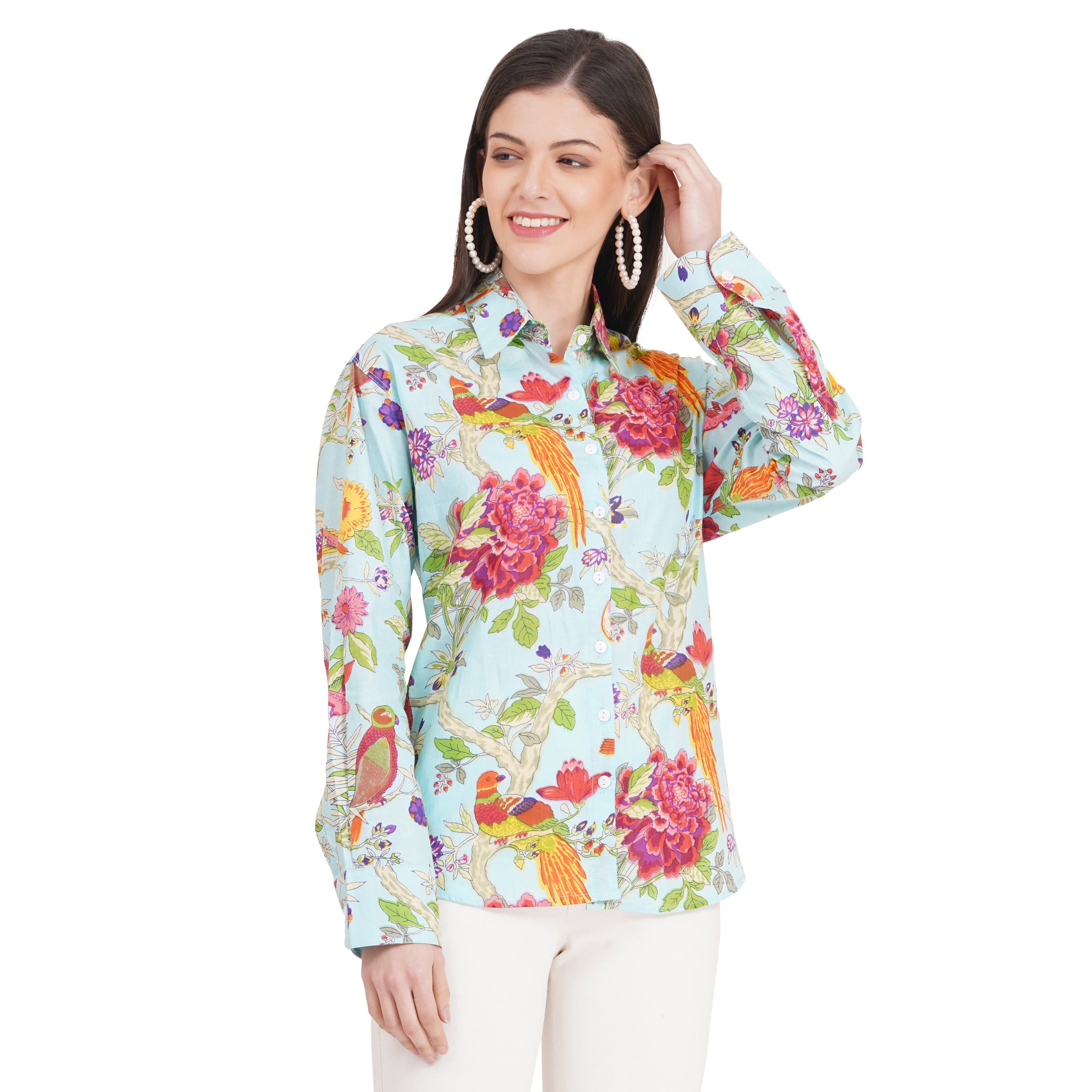 Women's Shirts Full Sleeves 100% Cotton