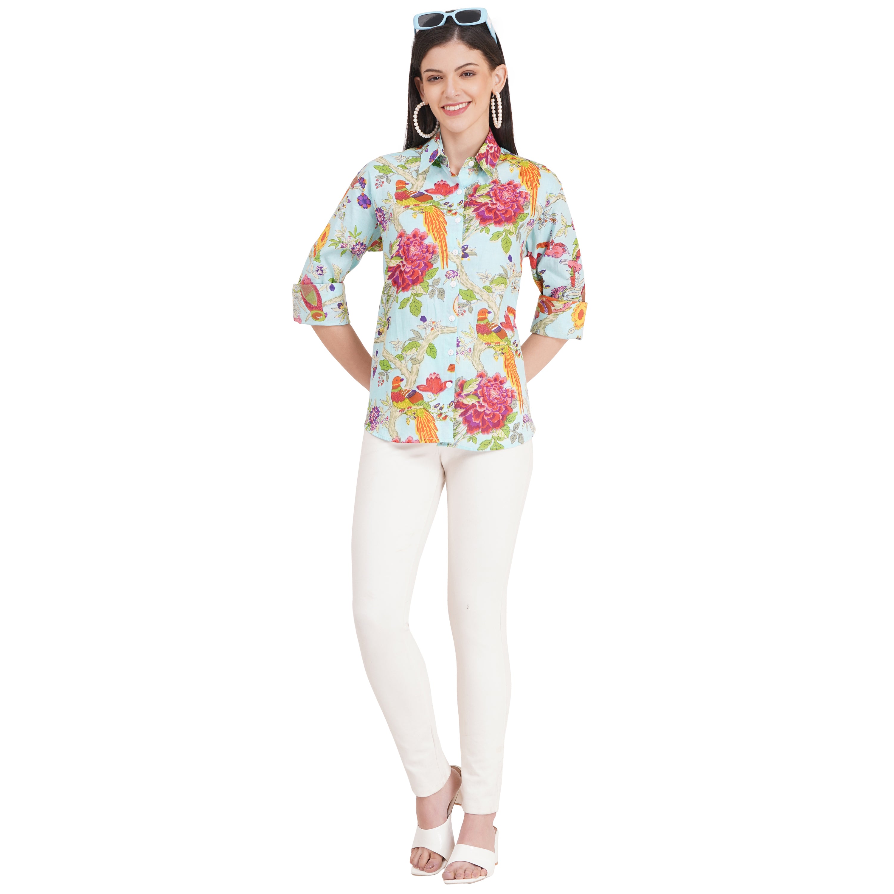 Women's Shirts Full Sleeves 100% Cotton