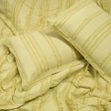 King Size Double Bed Tufted Cotton Quilt with Microfibre filling & 2 Pillow Covers