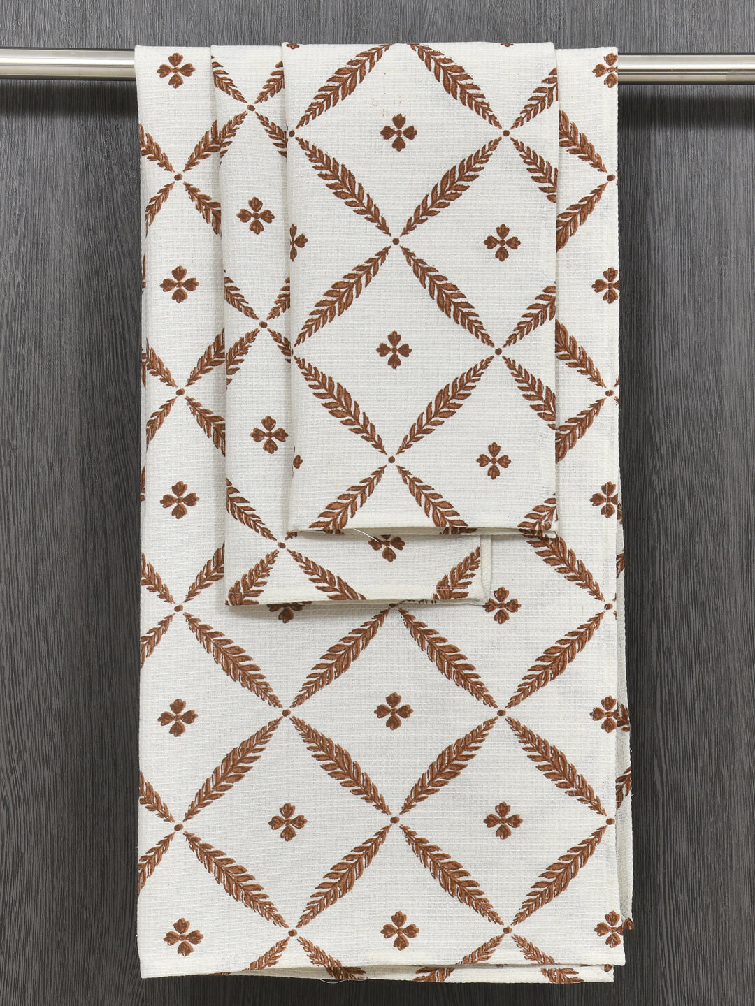 Gift Set - Handblock Printed Towels - 1 Bath + 2 Hand Towels