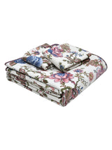 Quilted Floral Printed Reversible Bedcover with 2 Pillow Covers