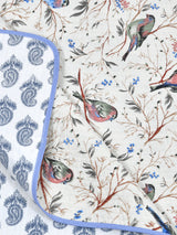 Quilted Floral Printed Reversible Bedcover with 2 Pillow Covers