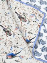 Quilted Floral Printed Reversible Bedcover with 2 Pillow Covers