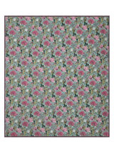 Quilted Floral Printed Reversible Bedcover with 2 Pillow Covers