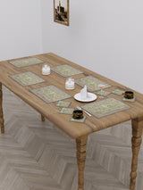 Banarasi Zari Set of 6 Placemats with 6 Coasters