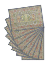 Banarasi Zari Set of 6 Placemats with 6 Coasters