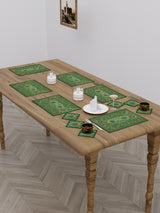 Banarasi Zari Set of 6 Placemats with 6 Coasters