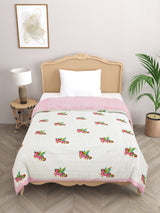 Handblock Printed Cotton Reversible Kids Razai/ Quilt- 60x90 inches