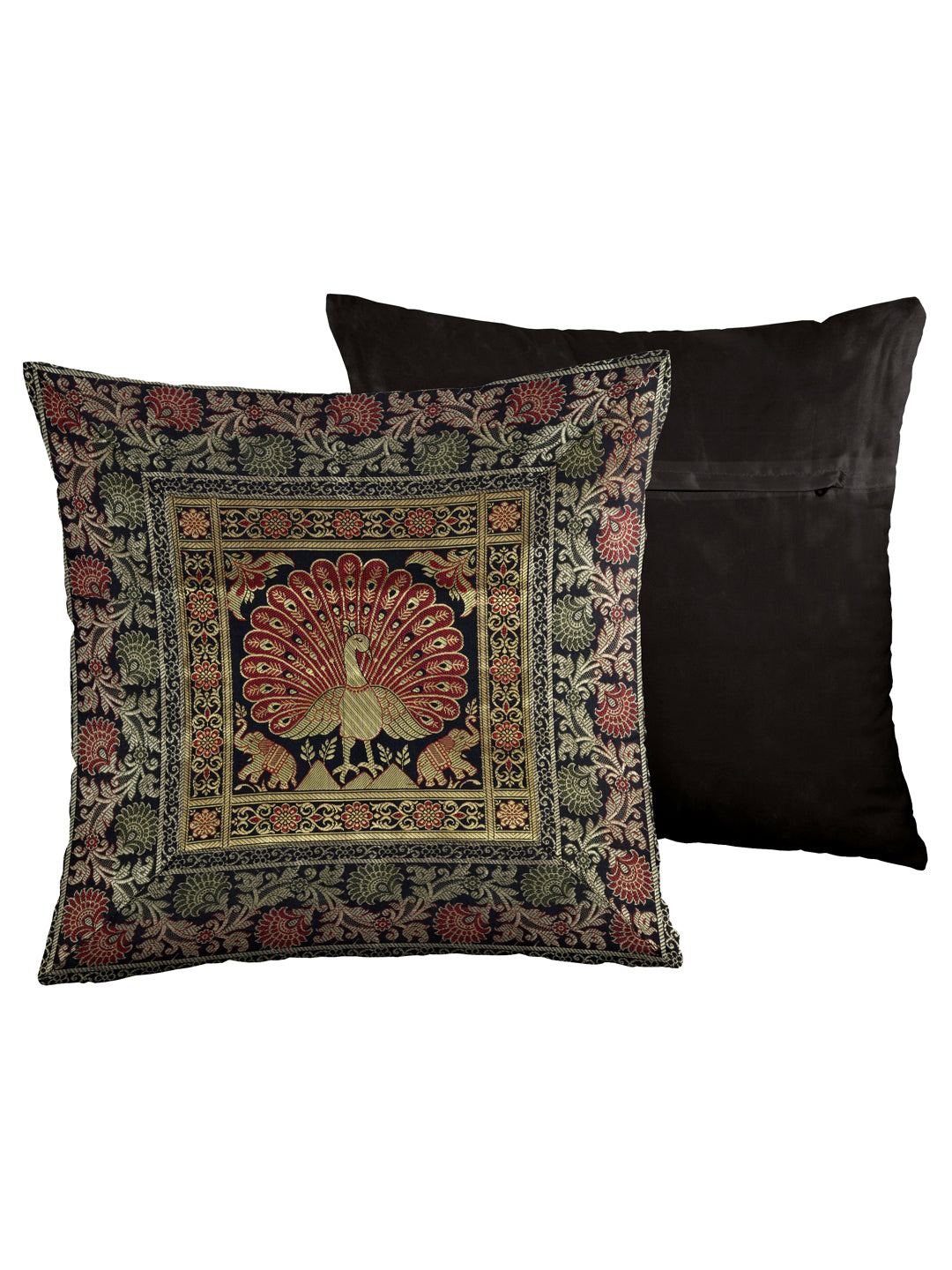 Set of 2 Banarasi Cushion Cover - 16 Inches