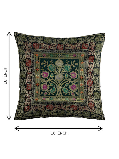 Set of 2 Banarasi Cushion Cover - 16 Inches