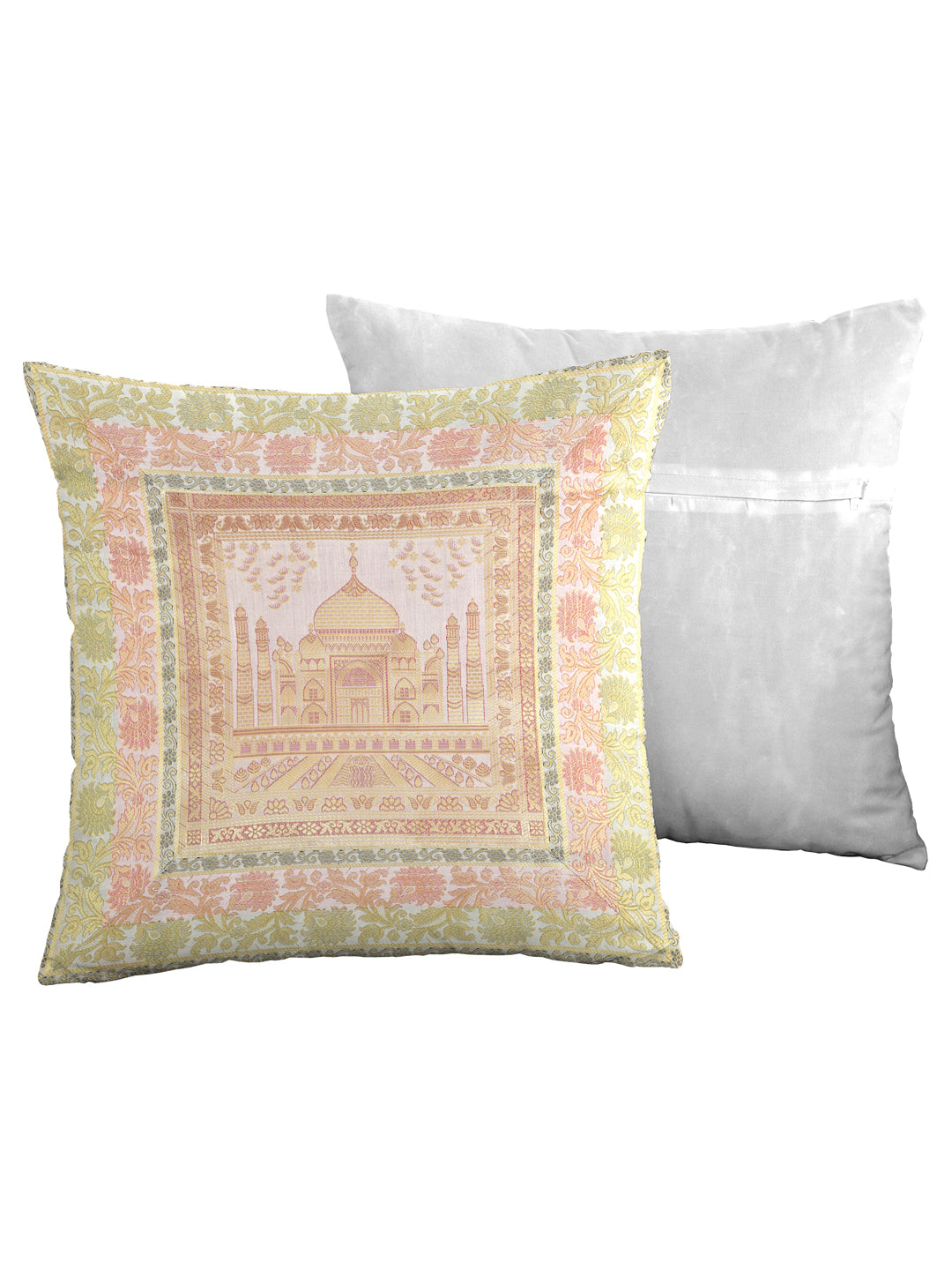 Set of 2 Banarasi Cushion Cover - 16 Inches-10