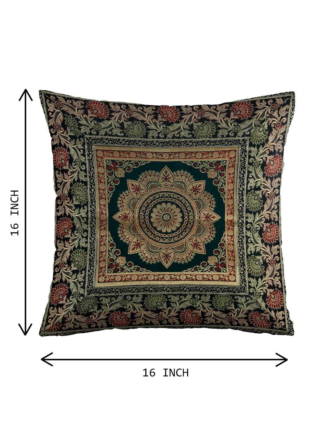 Set of 2 Banarasi Cushion Cover - 16 Inches