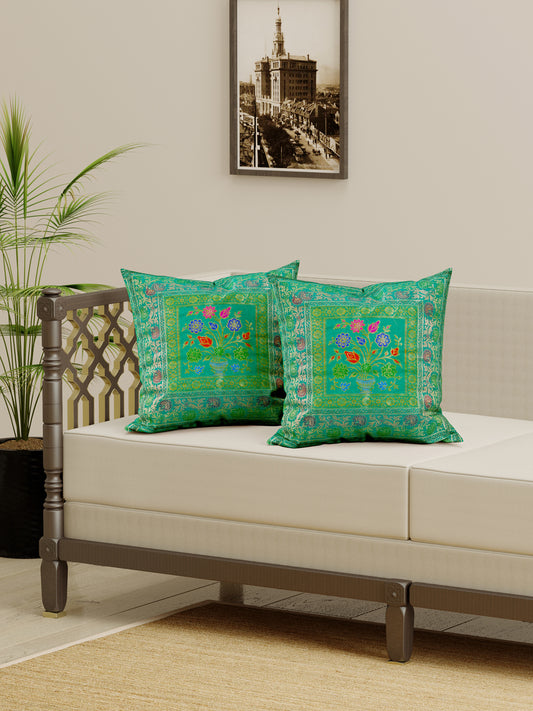 Set of 2 Banarasi Cushion Cover - 16 Inches