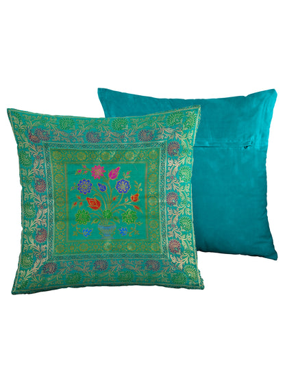 Set of 2 Banarasi Cushion Cover - 16 Inches