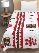 Ethnic Printed Reversible Single Bed Cotton AC Blanket | Lightweight Summer Dohar 60x90 inches