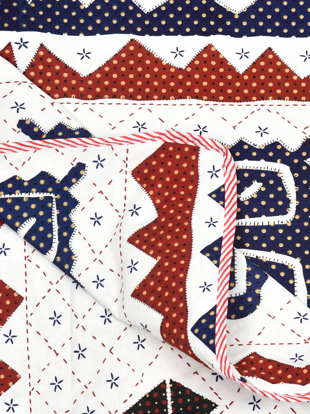Ethnic Printed Reversible Single Bed Cotton AC Blanket | Lightweight Summer Dohar 60x90 inches