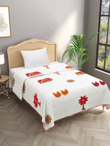 Ethnic Printed Reversible Single Bed Cotton AC Blanket | Lightweight Summer Dohar 60x90 inches