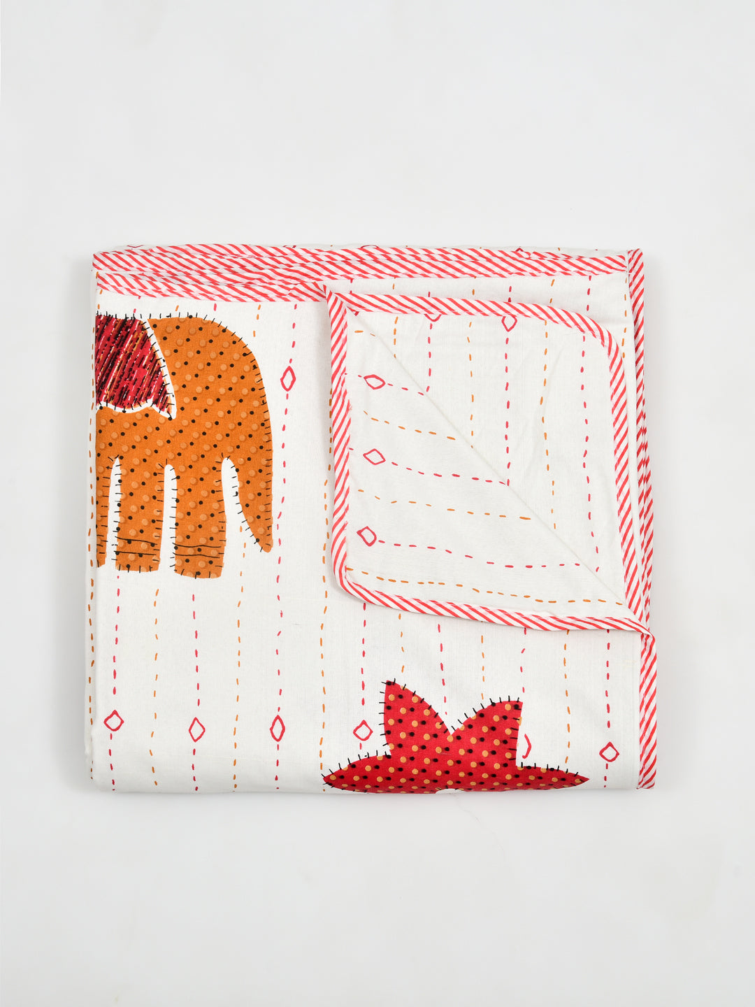 Ethnic Printed Reversible Single Bed Cotton AC Blanket | Lightweight Summer Dohar 60x90 inches