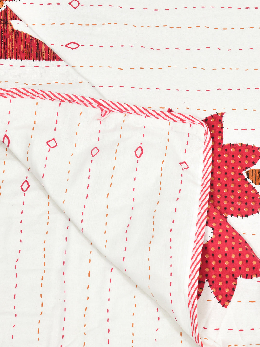 Ethnic Printed Reversible Single Bed Cotton AC Blanket | Lightweight Summer Dohar 60x90 inches
