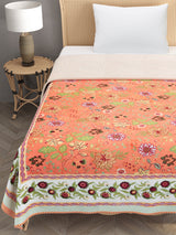 Ethnic Printed Reversible Single Bed Cotton AC Blanket | Lightweight Summer Dohar 60x90 inches